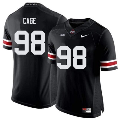 Men's Ohio State Buckeyes #98 Jerron Cage Black Nike NCAA College Football Jersey Sport MPG8244PO